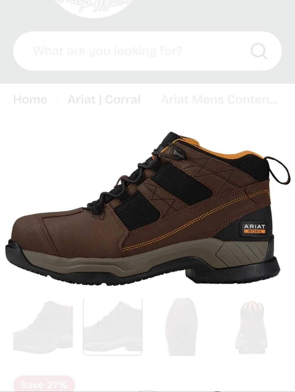 Ariat Contender Steel Toe Work Boots